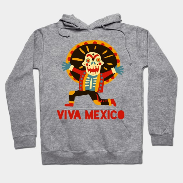 Viva Mexico - Skull design Hoodie by verde